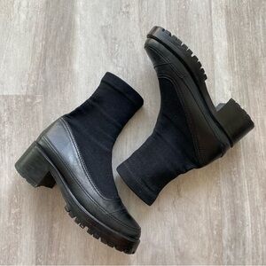 Nicole Saldaña Black Sock Boots US 8.5